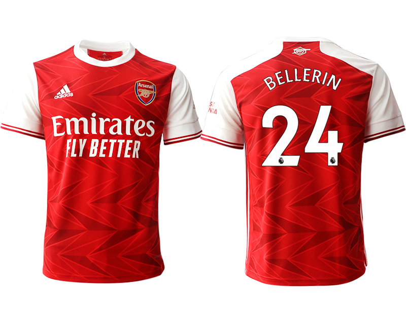 Men 2020-2021 club Arsenal home aaa version #24 red Soccer Jerseys->arsenal jersey->Soccer Club Jersey